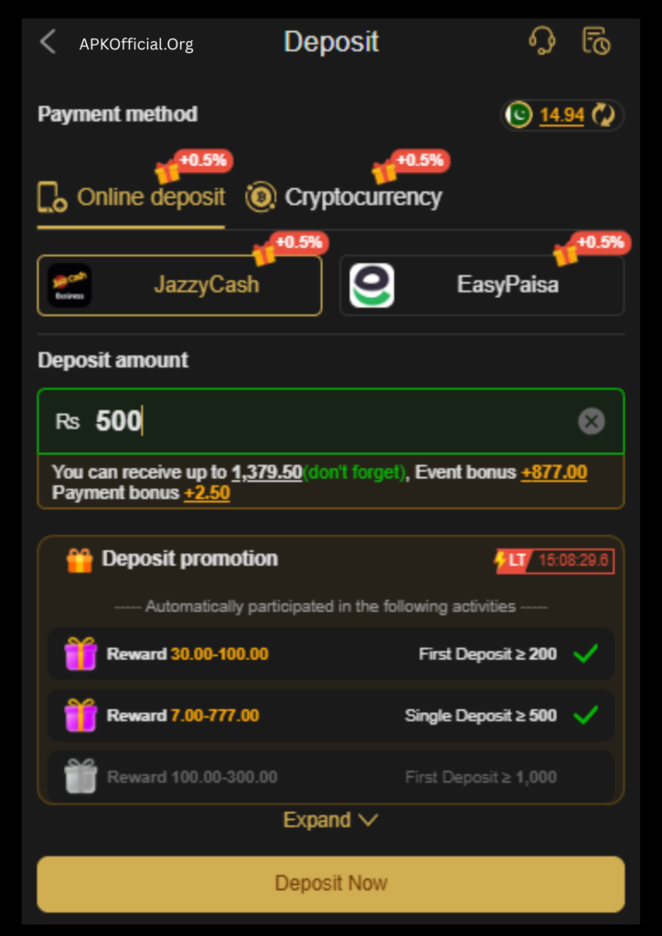 SZ777 deposits