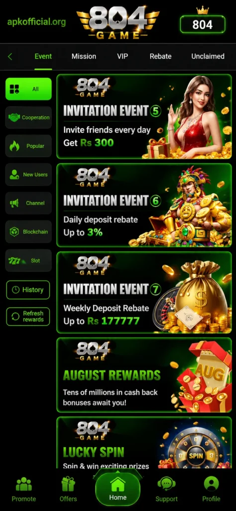 804 offers and bonuses